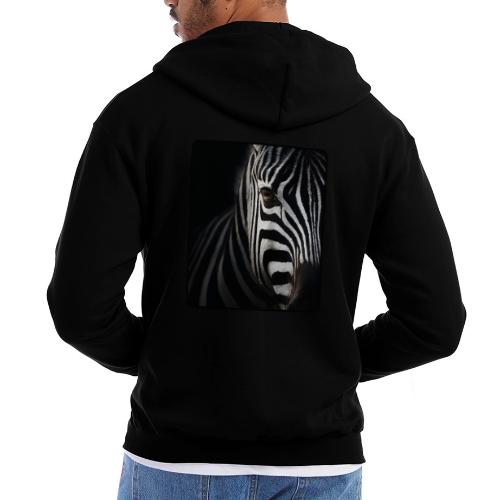 Zebra High Contrast Portrait Design - Champion Unisex Full Zip Hoodie