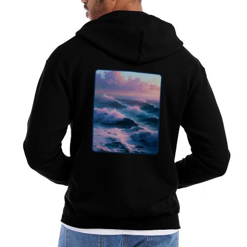 Dreamy Pastel Ocean Sunset Art - Champion Unisex Full Zip Hoodie