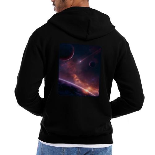 Cosmic Sunset Nebula Space Art - Champion Unisex Full Zip Hoodie