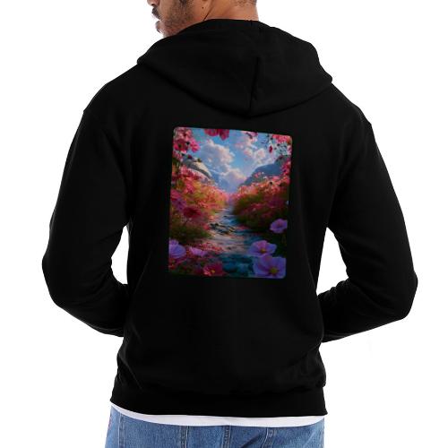 Dreamy Cosmos Valley Landscape Art - Champion Unisex Full Zip Hoodie