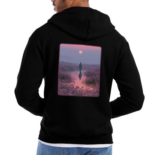 Ethereal Sunset Flower Field Art - Champion Unisex Full Zip Hoodie