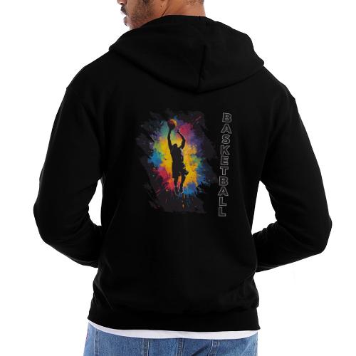 High Energy Basketball Paint Splatter Art - Champion Unisex Full Zip Hoodie