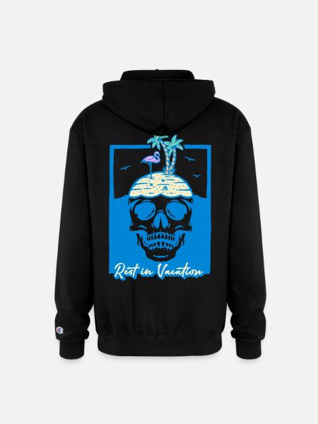 Rest in Vacation - Champion Unisex Full Zip Hoodie - black