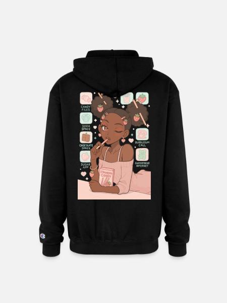 Candy Girl - Champion Unisex Full Zip Hoodie - black