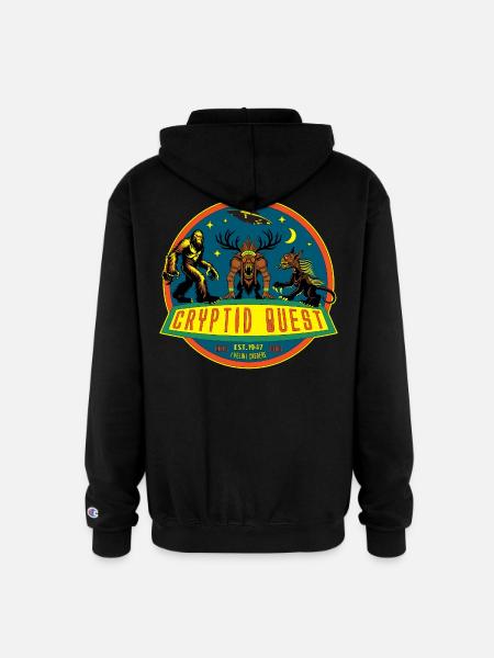 Cryptid Quest - Champion Unisex Full Zip Hoodie - black