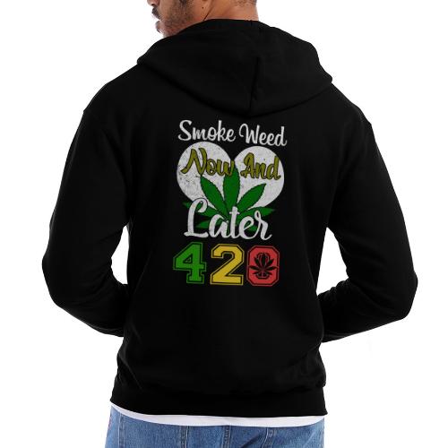 Funny 420 Always Smoking Weed Marijuana Design - Champion Unisex Full Zip Hoodie