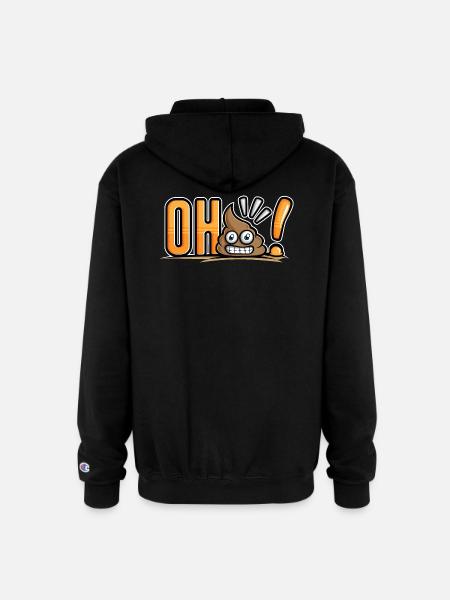 Funny Poop - Champion Unisex Full Zip Hoodie - black