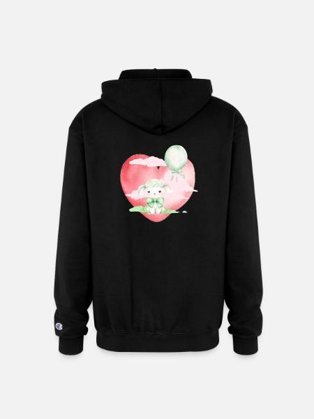 Baby Lamb - Champion Unisex Full Zip Hoodie - black