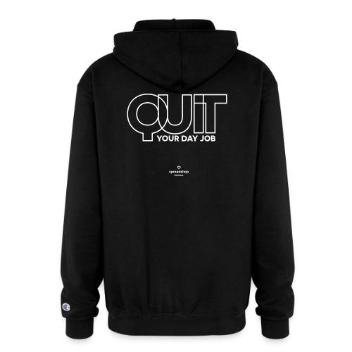 Quit in white - Champion Unisex Full Zip Hoodie