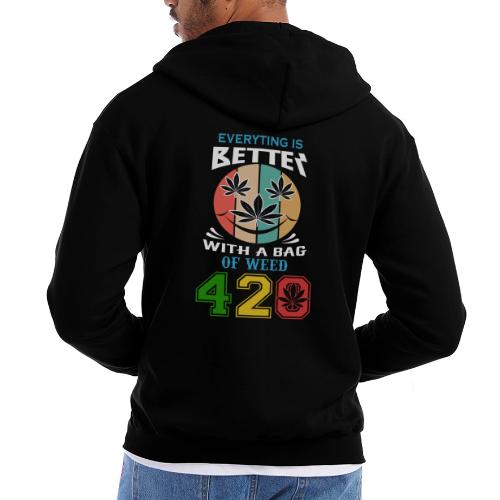 Comic 420 Better Herb Weed Marijuana Design - Champion Unisex Full Zip Hoodie