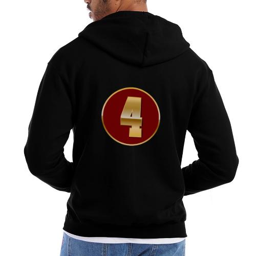 Number 4 in Gold Varsity Font - Champion Unisex Full Zip Hoodie