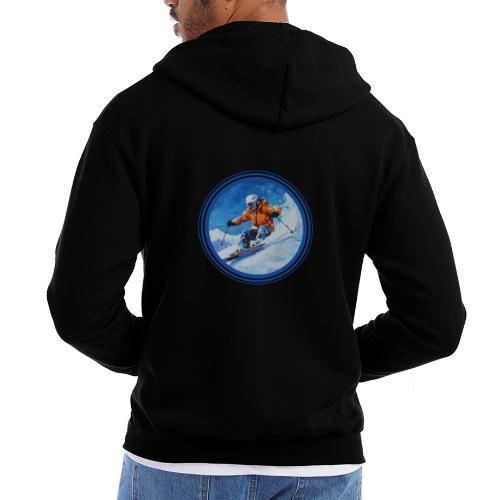 Skiing: On the Edge - Champion Unisex Full Zip Hoodie