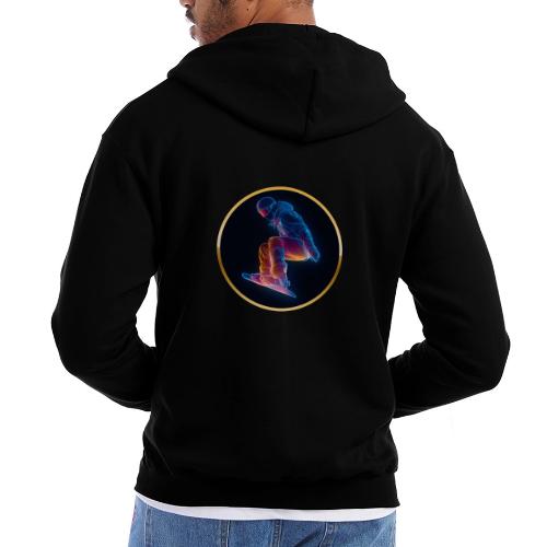Snowboarding: Arctic Neon Leap - Champion Unisex Full Zip Hoodie