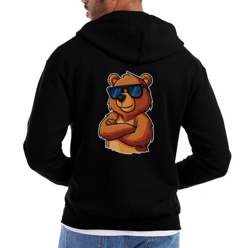 Cool Bear Sunglasses Cartoon Design - Champion Unisex Full Zip Hoodie