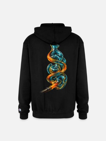 Glass Blowing - Champion Unisex Full Zip Hoodie - black