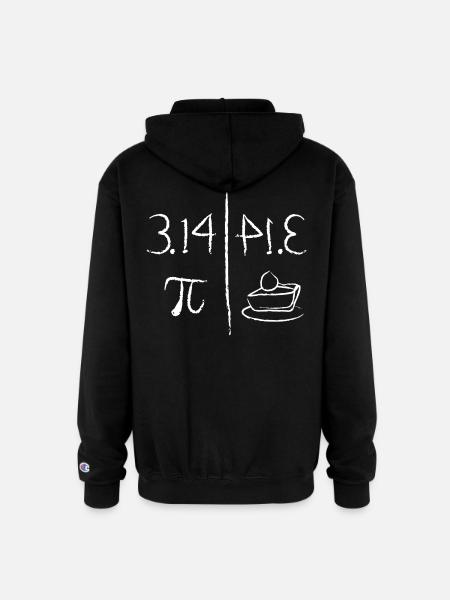 Pi Mirrors Pie - Champion Unisex Full Zip Hoodie - black