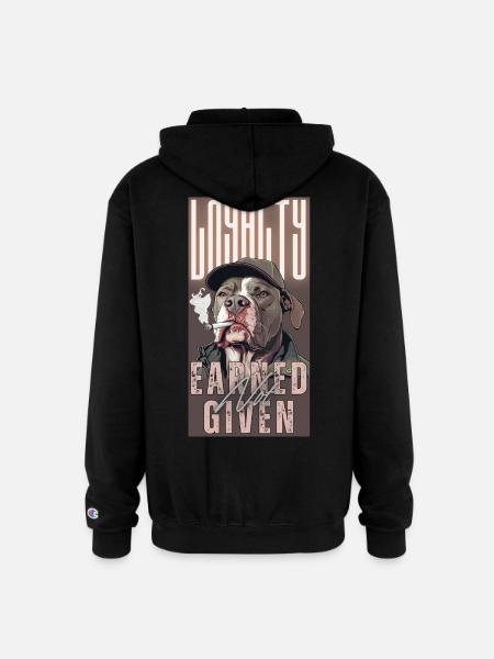 Loyalty Earned Not Given - Champion Unisex Full Zip Hoodie - black