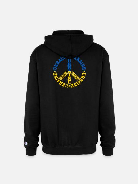 Ukraine Peace - Champion Unisex Full Zip Hoodie - black