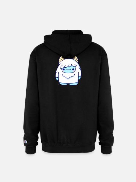 Cute Cryptid Yeti - Champion Unisex Full Zip Hoodie - black