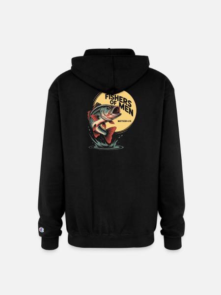 Fisher of Men Emblem - Champion Unisex Full Zip Hoodie - black