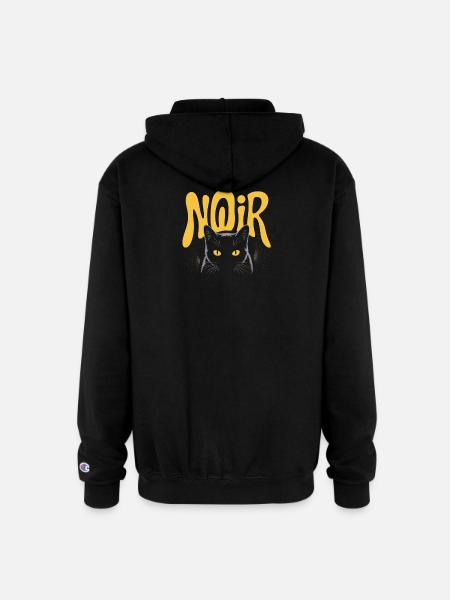 Noir Cat Glow Logo - Champion Unisex Full Zip Hoodie - black