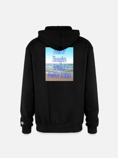 Positive Thoughts, Positive Actions - Champion Unisex Full Zip Hoodie - black