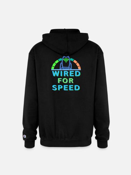 Wired for Speed - Champion Unisex Full Zip Hoodie - black