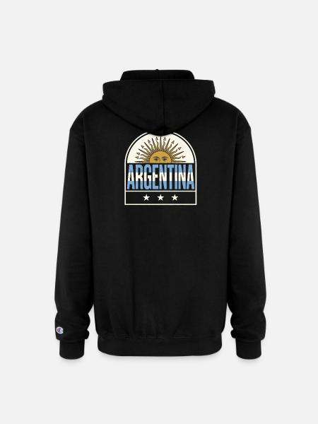 Argentina Suncrest Logo - Champion Unisex Full Zip Hoodie - black