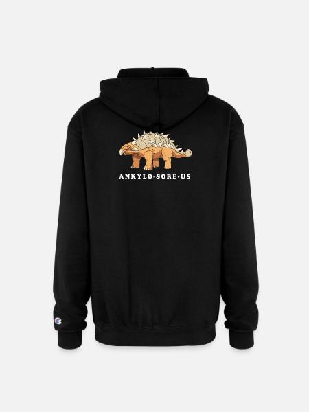 Ankylosaurus Dinosaur Prehistoric - Champion Unisex Full Zip Hoodie - black