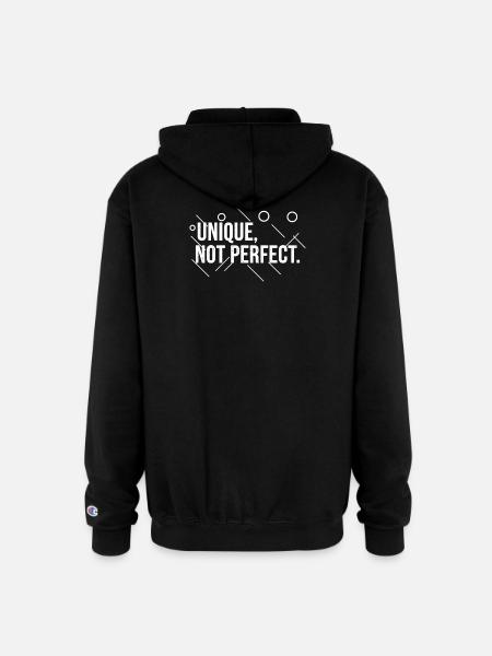 Unique-_Not_Perfect_Abstract - Champion Unisex Full Zip Hoodie - black