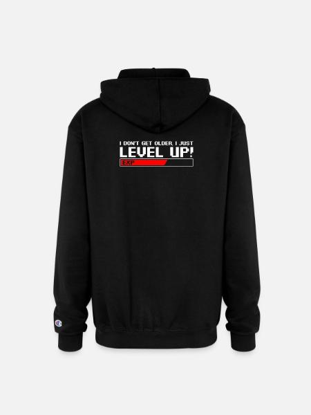 Level up - Champion Unisex Full Zip Hoodie - black