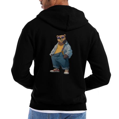 Fashion Streetwear Bear Cartoon Art - Champion Unisex Full Zip Hoodie