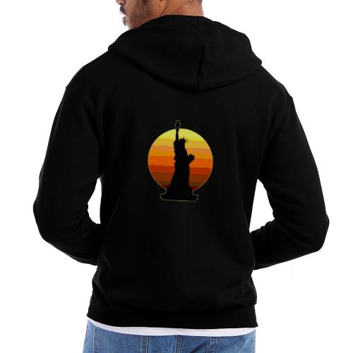 USA: Golden Horizon Liberty - Champion Unisex Full Zip Hoodie