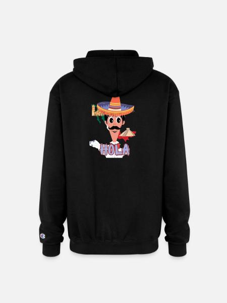 Multilingual - Mexican Shirt - Champion Unisex Full Zip Hoodie - black