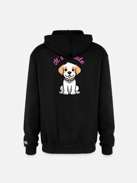 It's so cute - Champion Unisex Full Zip Hoodie - black