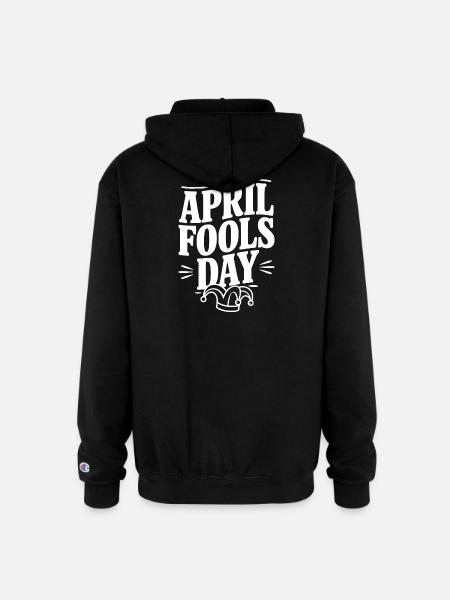 April Fools Day - Champion Unisex Full Zip Hoodie - black