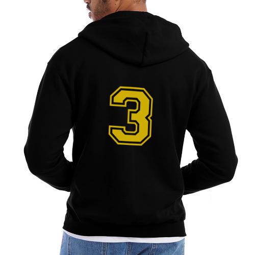 Number 3 in a classic athletic collegiate font - Champion Unisex Full Zip Hoodie
