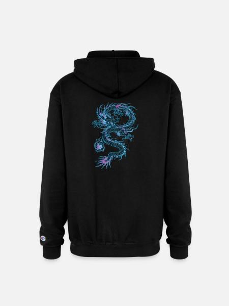 chinese dragon - Champion Unisex Full Zip Hoodie - black