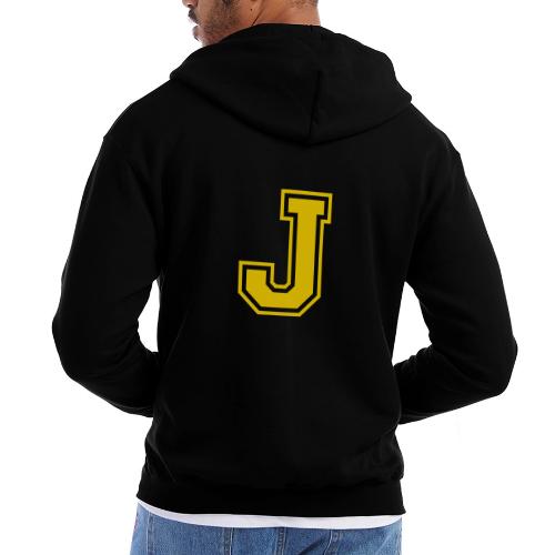 Letter J – Capital Athletic Alphabet Monogram - Champion Unisex Full Zip Hoodie