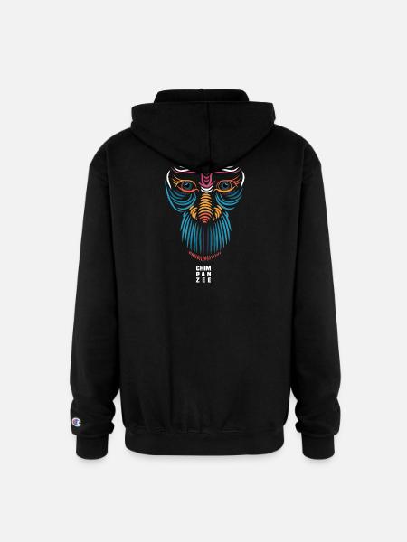 Smile Face - Champion Unisex Full Zip Hoodie - black