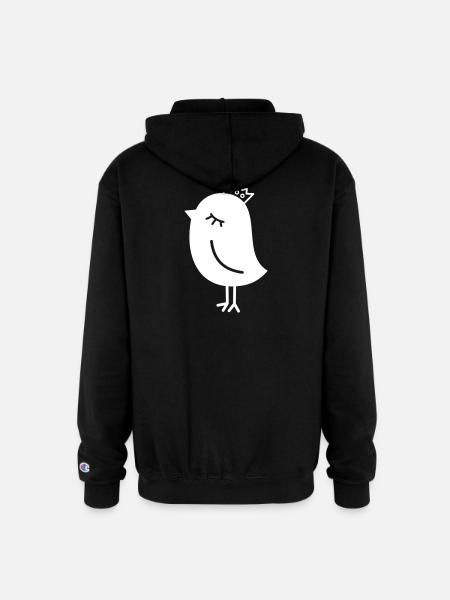 Royal Sparrow – Crowned Birdie - Champion Unisex Full Zip Hoodie - black