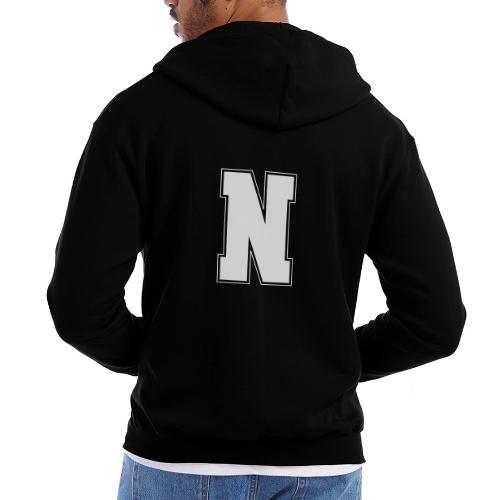 White Letter N – Varsity Alphabet Monogram - Champion Unisex Full Zip Hoodie