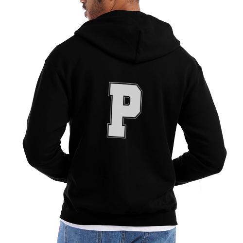 White Letter P – Varsity Alphabet Monogram - Champion Unisex Full Zip Hoodie