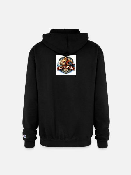 Seafaring Explorer Crest - Champion Unisex Full Zip Hoodie - black