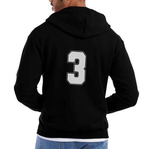 White Number 3 – Varsity Font - Champion Unisex Full Zip Hoodie