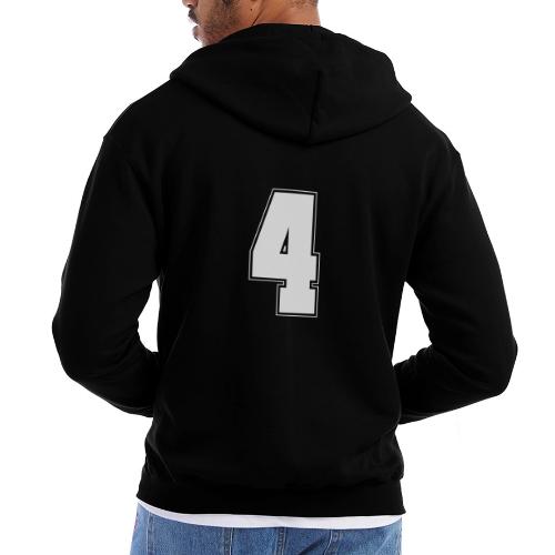 White Number 4 – Varsity Font - Champion Unisex Full Zip Hoodie