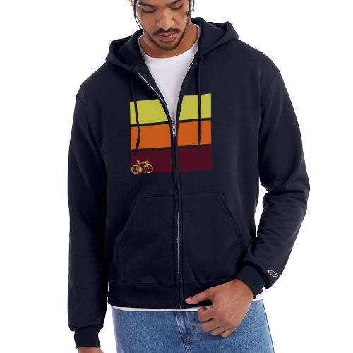 tricolor with bicycle - Champion Unisex Full Zip Hoodie