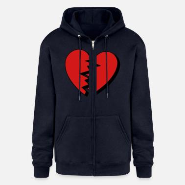 Broken heart' Men's Zip Hoodie | Spreadshirt