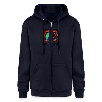 Destined for Alien worlds cockpit - Champion Unisex Full Zip Hoodie - navy - Front