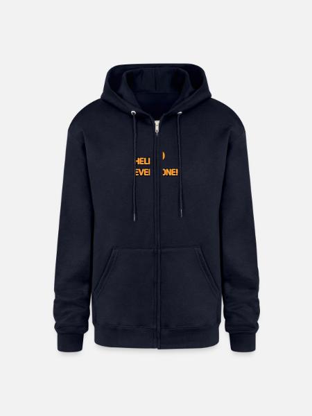 HELLO EVERY ONE 002 - Champion Unisex Full Zip Hoodie - navy